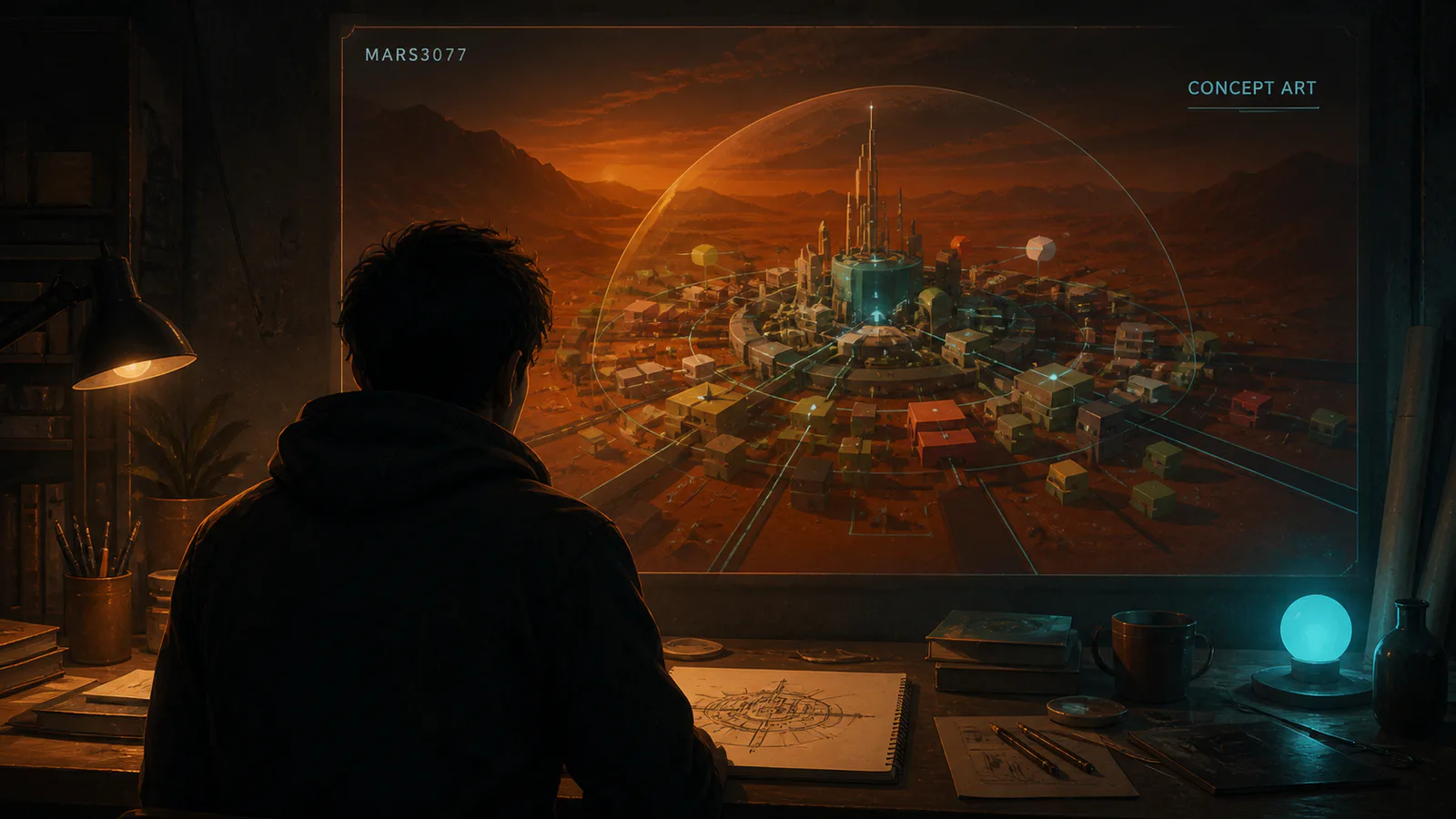 Concept view of the independent MARS3077 creator studio